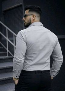 Premium Men's Solid Grey Casual Formal Shirt | Sli