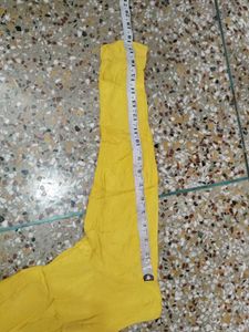 yellow frock  and  pink dhoti salwar