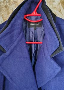 Stylish Purple Wool Coat
