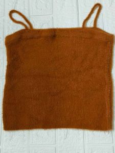 Cozy Ribbed Spaghetti Strap Crop Top