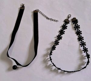 combo of black chokers