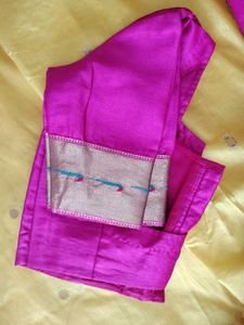 Vibrant Yellow Silk Saree
