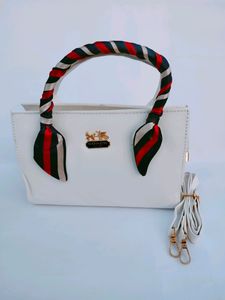 White Ribbon Bag For Girls