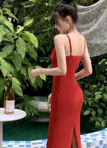 Elegant Red Maxi Dress