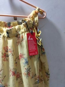 Yellow Floral Cold and off Shoulder Top