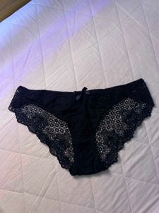 Black Lace Trim Briefs