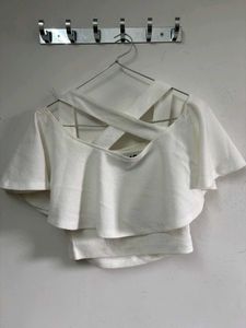 Chic Off-Shoulder Ruffled Crop Top