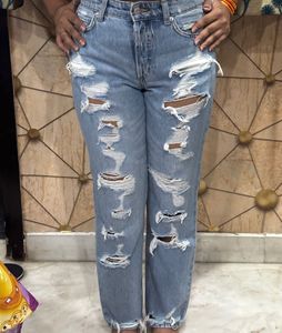 Distressed Light Wash Jeans
