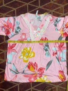Pink Floral Pajama Set