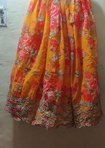 Orange Blouse with Sequins