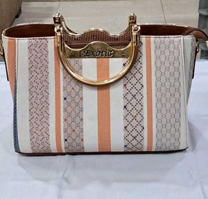 Stylish Striped Satchel