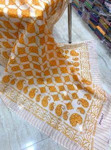 Beautiful Yellow & White duppta