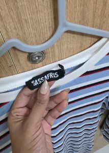 Striped Long Sleeve Midi Dress