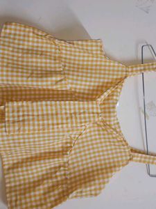 Gingham Tie-Front Crop Top