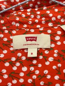 Levis Orange Printed Button-Down Shirt