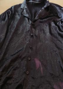Women's Black Textured Shirt