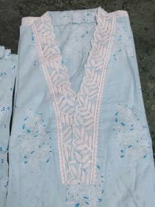 Light Blue Kurta pant Set