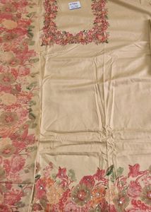 Elegant Floral Dress Material Rayon Fabric with Ch