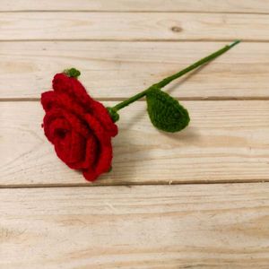Handmade Crochet Red Rose