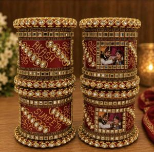 Personalized Bridal Bangles with Photos
