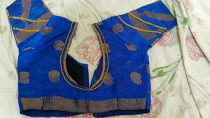 Vibrant Blue Silk Blouse