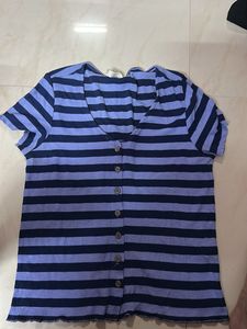 Striped Button-Up Top
