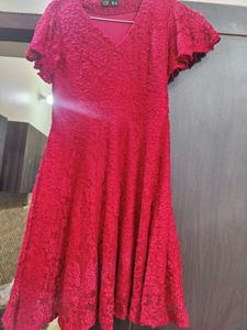 Chic Red Lace Dress