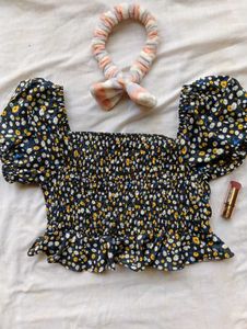 Casual Multicolored Printed Top
