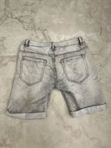 Grey Wash Denim Shorts