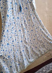 Brand new Blue Floral Embroidered Kurta