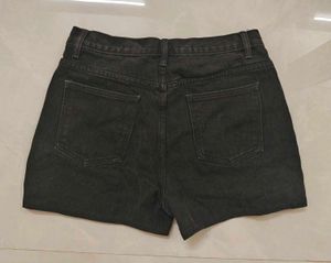 PrettyLittleThing Black Denim Shorts