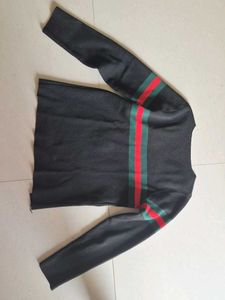 Striped Black knit Top