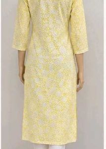 Yellow Chikankari Kurta