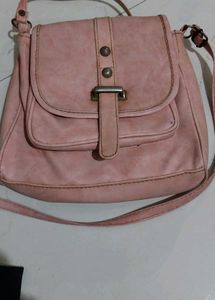 Chic Pink Crossbody Bag with Studs