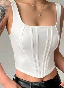Chic White Corset Top