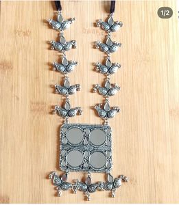 Exquisite Mirror Work Necklace Set