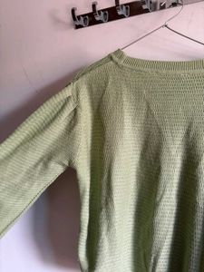 Cozy Green Knit Sweater