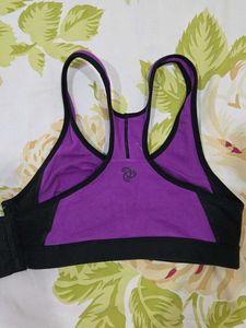 Purple sports bra
