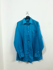Classic Teal Men's Button-Up Shirt