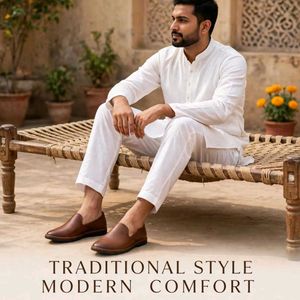 Men's Brown Leather Jutti Shoes