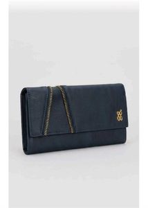 Chic Navy Blue Zipper Wallet