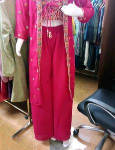 Pink Ethnic Kurta Set with Jacket
