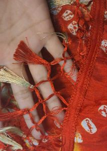 Bandhani Dupatta - Red,Yellow &amp; Orange