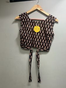 Dabu Print Crop Blouse