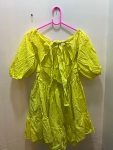 🍋lemon yellow short dress