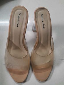 Trendy Clear Block Heels