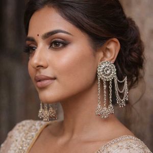 Dangling Silver-Tone Earrings