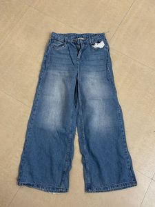 Wide Leg Blue Denim Jeans