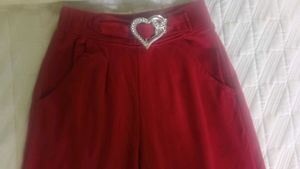Red Palazzo Pants .used only once for occasion.