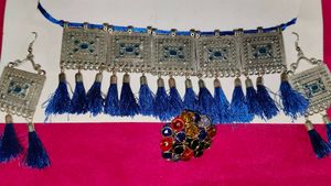 Metal Blue Colour Chokar